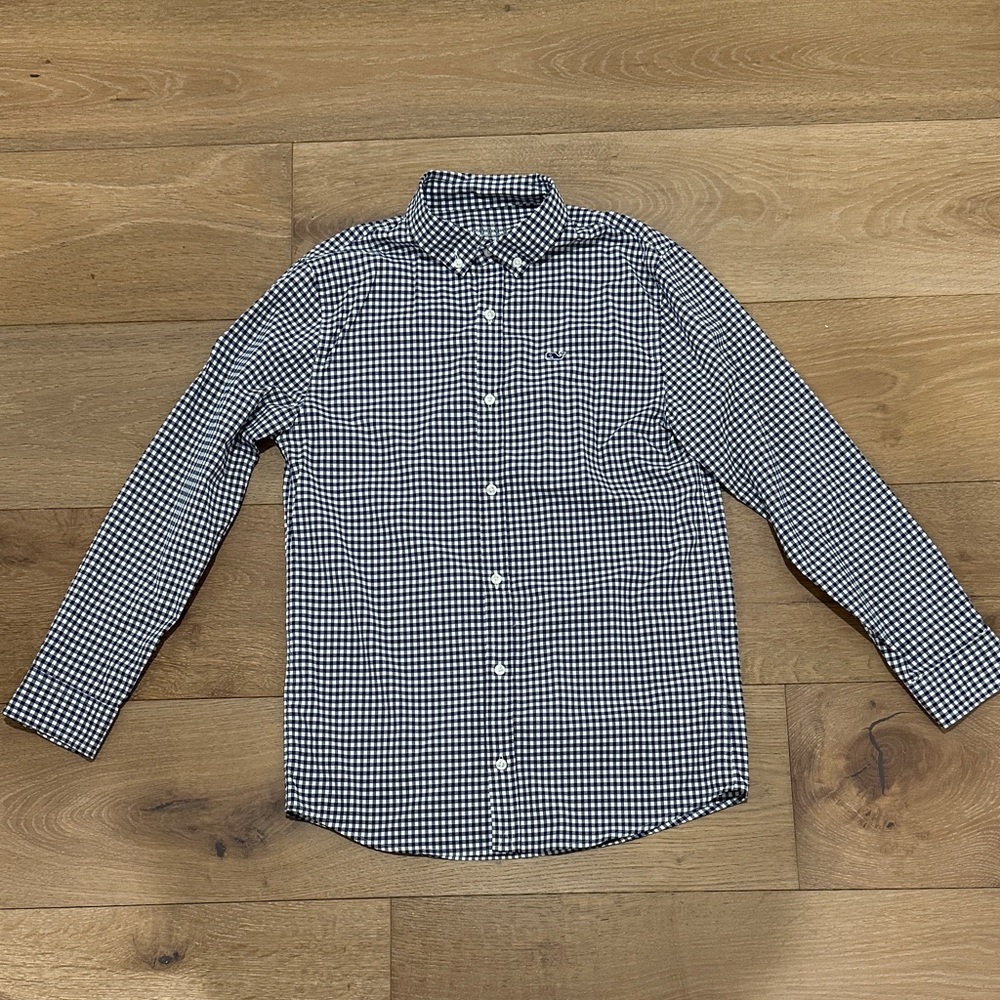 Vineyard Vines Blue and White Gingham Shirt